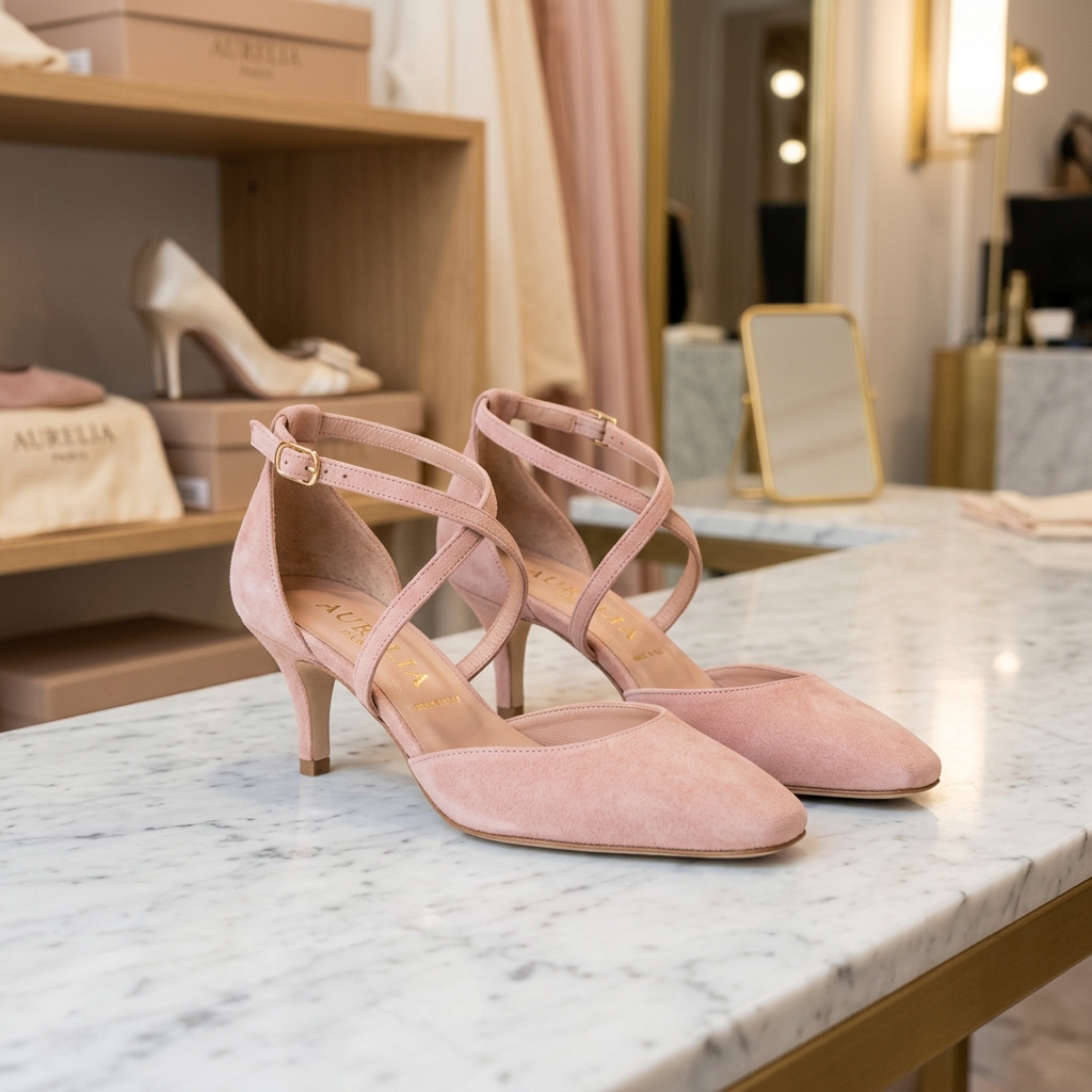 Seraphina Rose Blush Kitten Heel